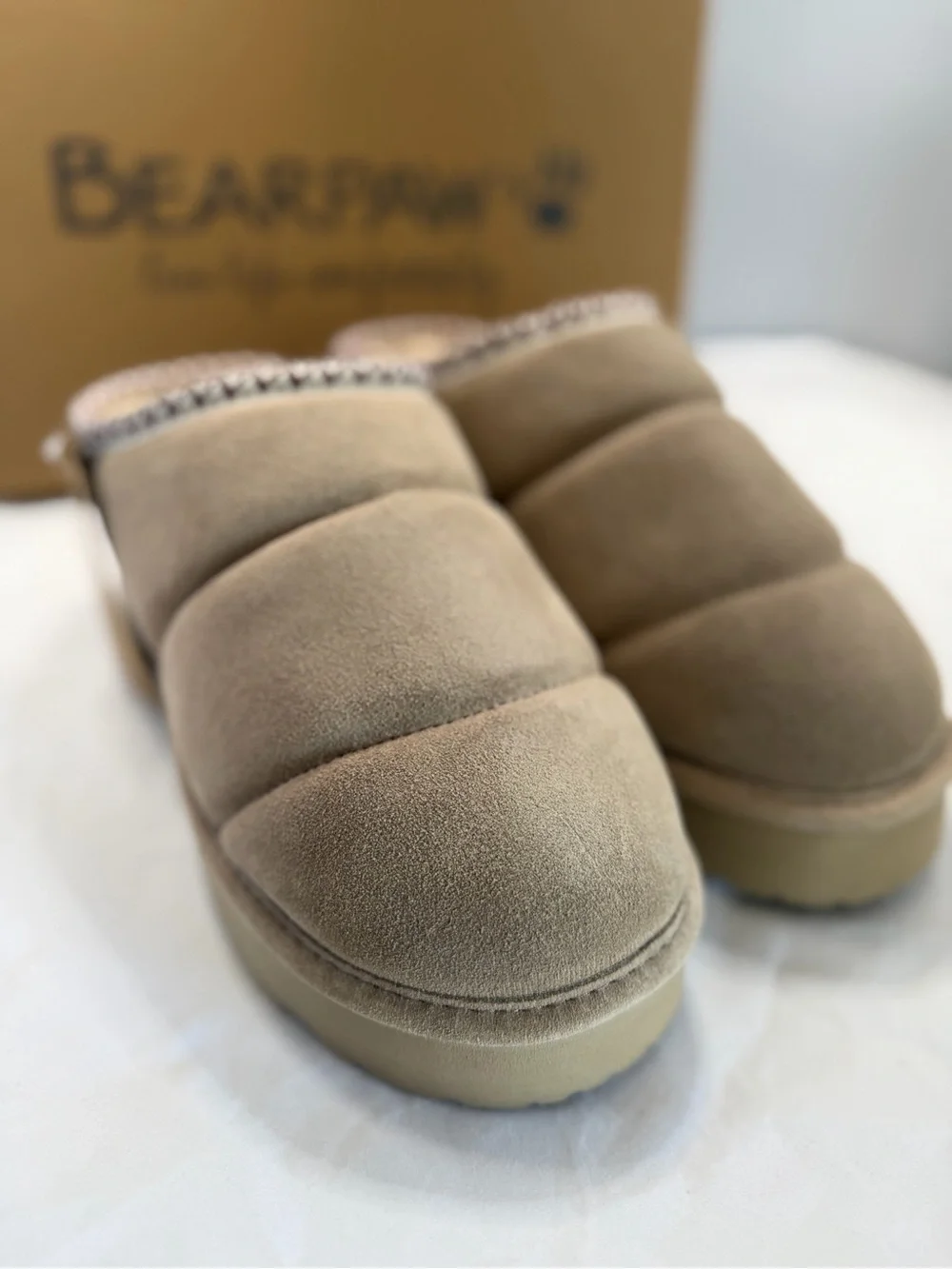NWT BEARPAW BOOT slip on Quilted Martis Slipper Clogs Mushroom 11